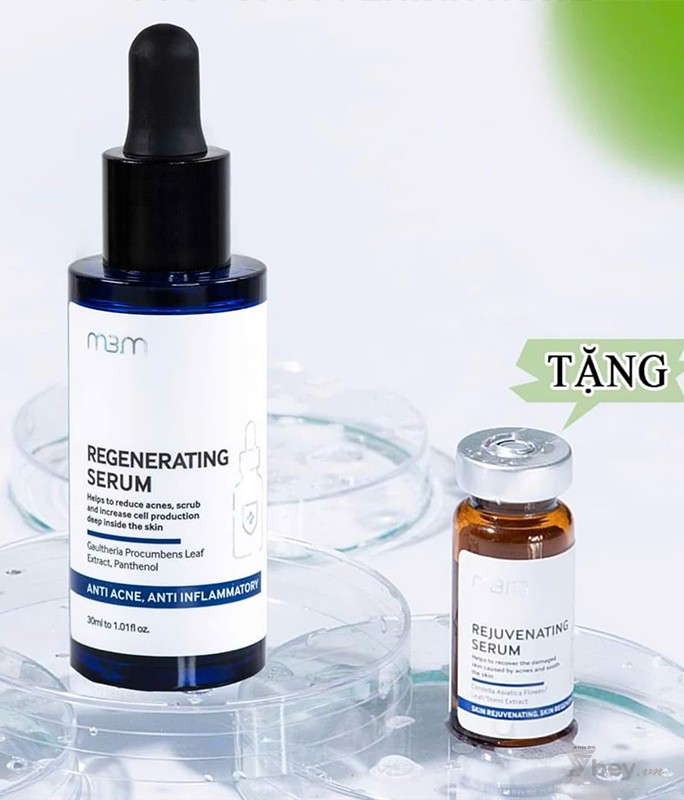 Tinh chất Regenerating Anti Acne Serum M3M chính hãng - Ngăn ngừa mụn, giảm thâm rỗ