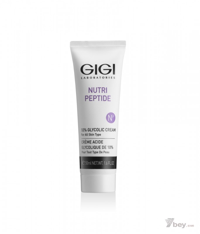 GiGi Nutri Peptide 10% Glycolic Cream - Kem dưỡng chống lão hóa, tẩy tế bào chết nhẹ, thu nhỏ lỗ chân lông 50ml